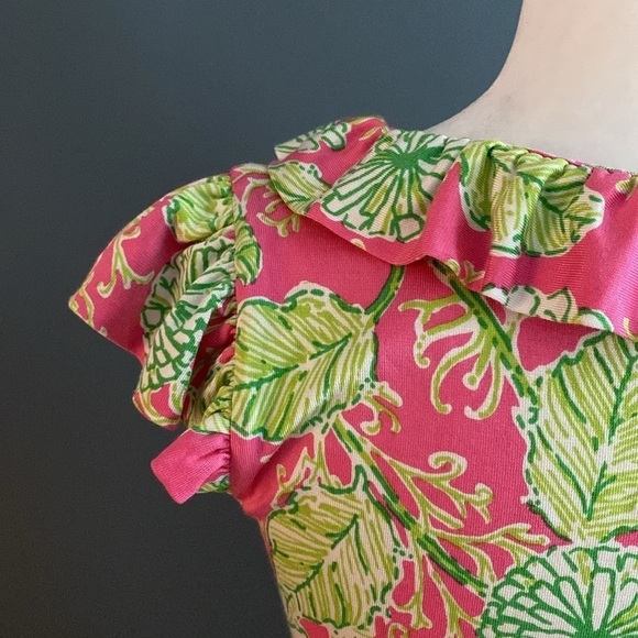 NWOT Lilly Pulitzer tropical flowers silk sun dress - Picture 7 of 12